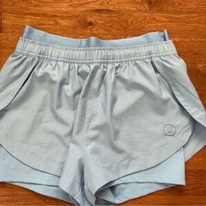Vuori Women’s Clementine Running Shorts Light Blue XS Lined Athletic Shorts